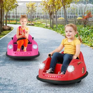 12V Electric Kids Ride on Bumper Car Battery Powered Bumping Car with Remote Control-Red