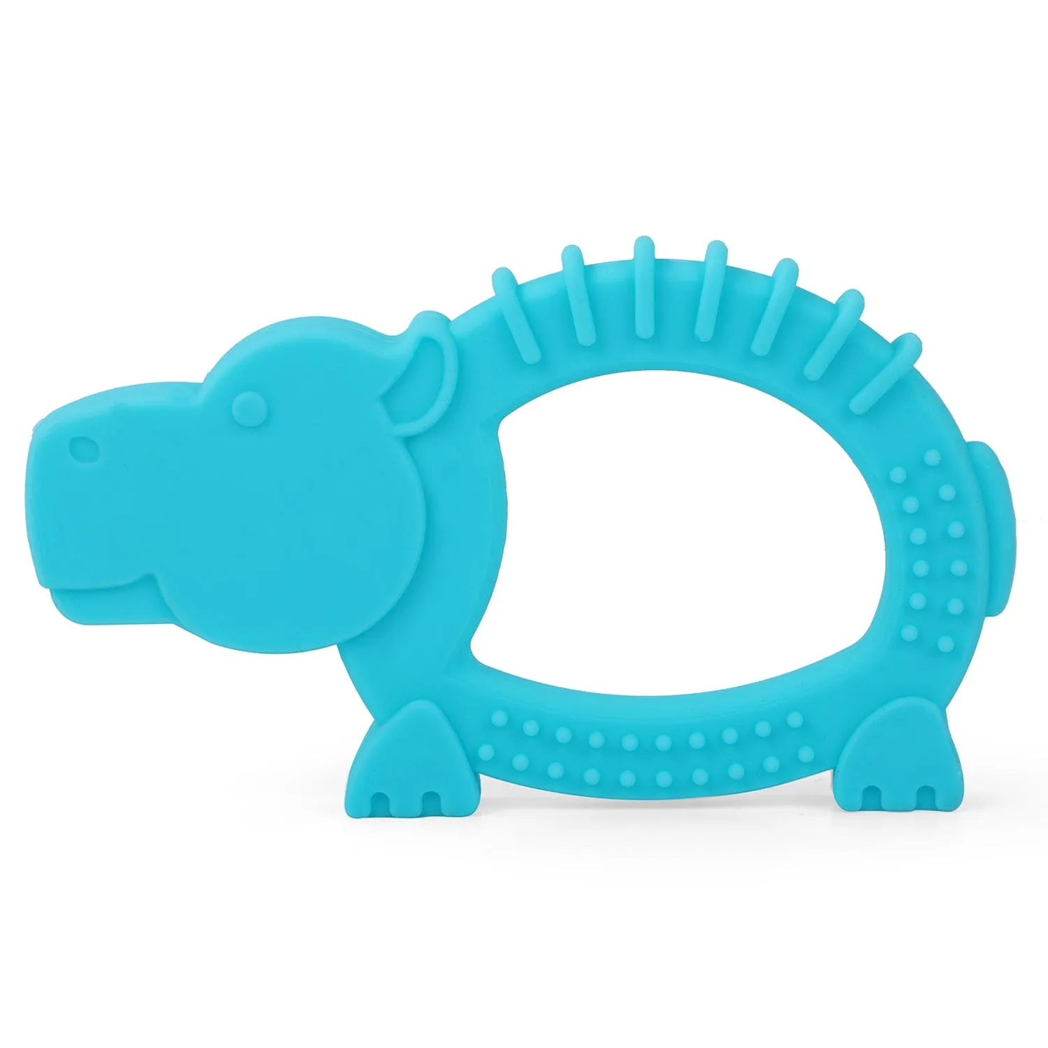 Baby Moo Hippo Soothing Silicon Teether BPA And Toxin Free - Blue