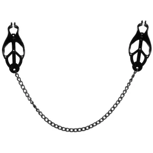 Black Butterfly Clamp with Link Chain