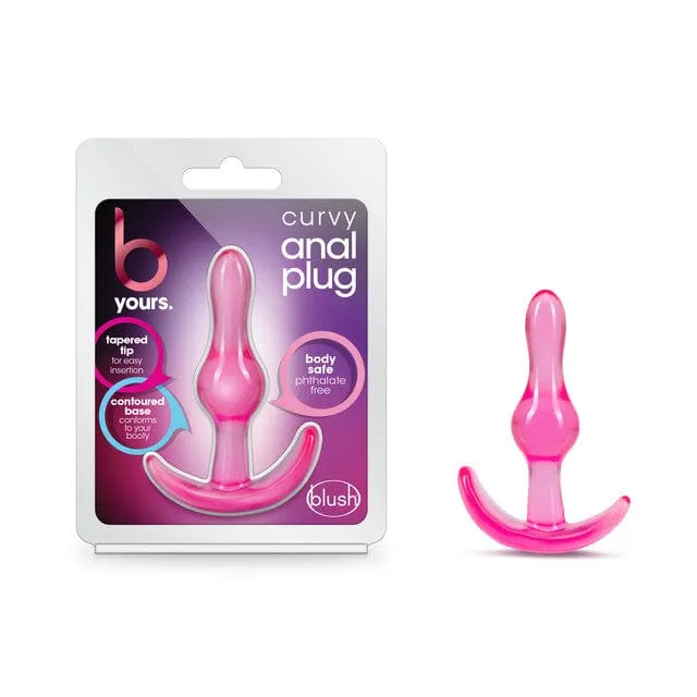 Blush B Yours Pink Curvy Anal Plug