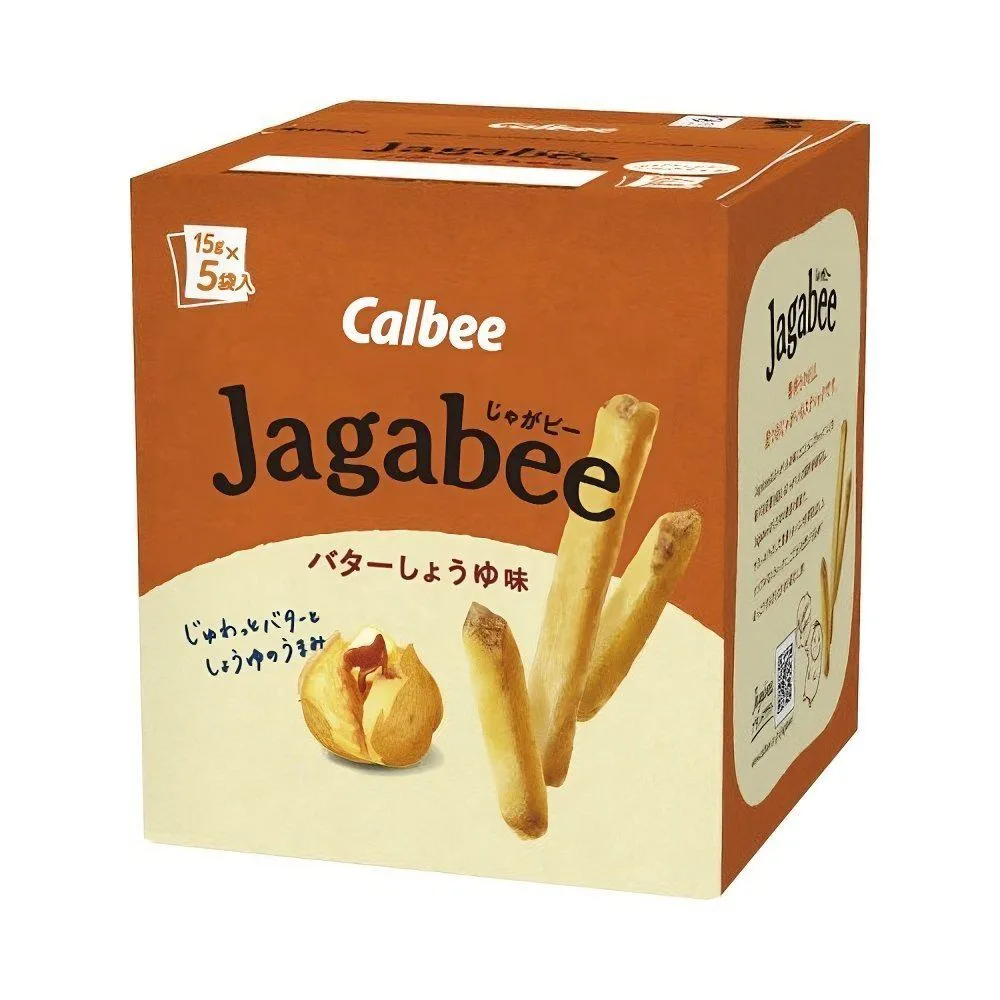 Calbee Jagabee Potato Sticks Snack Butter Soy Sauce 75g