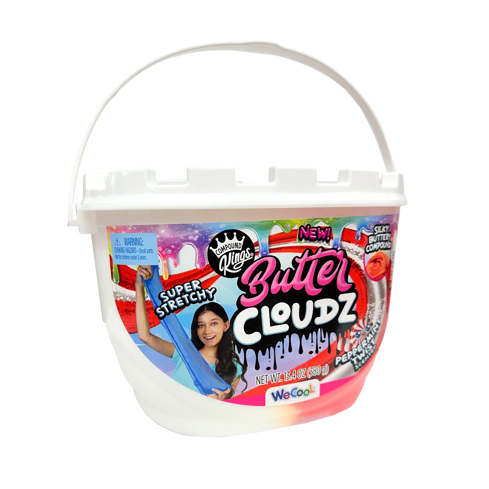 Compound Kings Peppermint Candy Cane Twist Swirl Slime Butter Tub