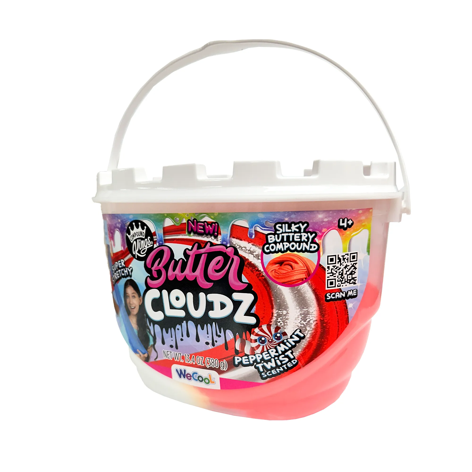 Compound Kings Peppermint Candy Cane Twist Swirl Slime Butter Tub