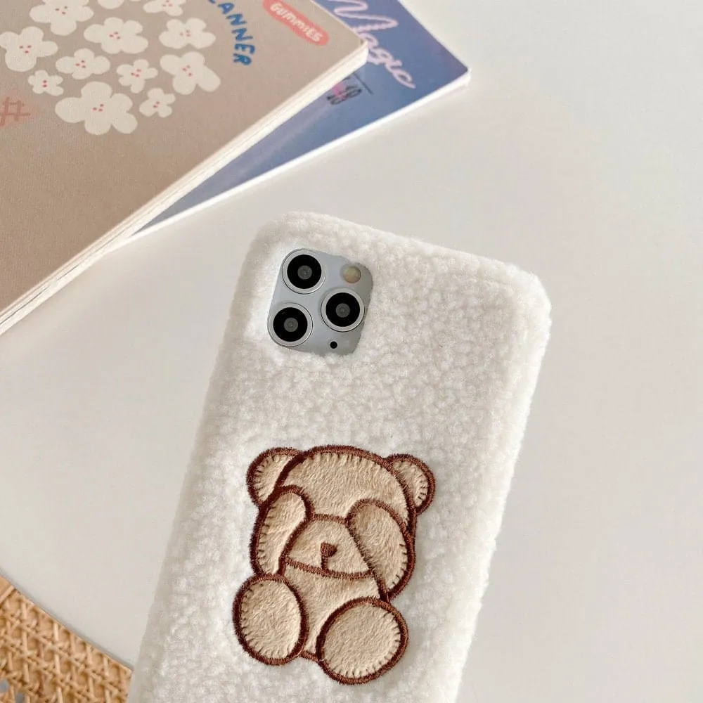 Cute Kawaii Bear Plush iPhone Case