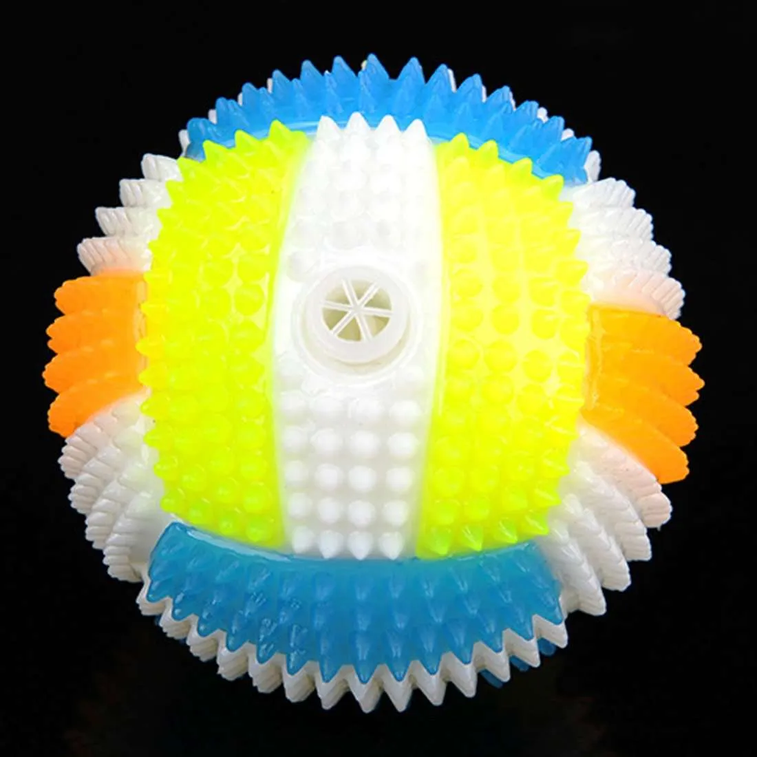 Dog Toy Balls for Pets Color Pet Flashing Ball Glowing Elastic Ball Dog Toy Ball Rubber Acoustic Mimo Bite Toys - small