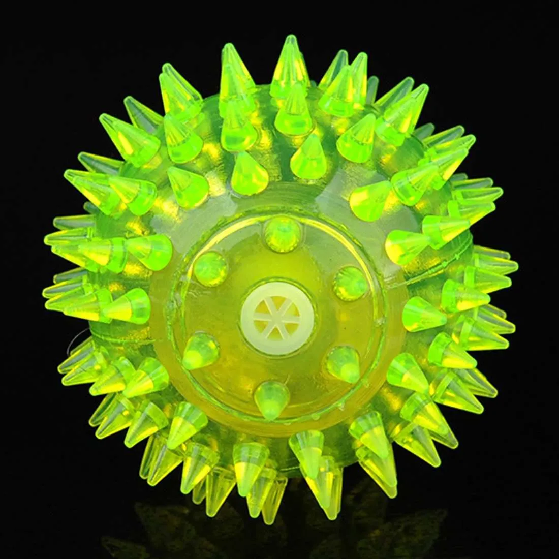 Dog Toy Balls for Pets Color Pet Flashing Ball Glowing Elastic Ball Dog Toy Ball Rubber Acoustic Mimo Bite Toys - small