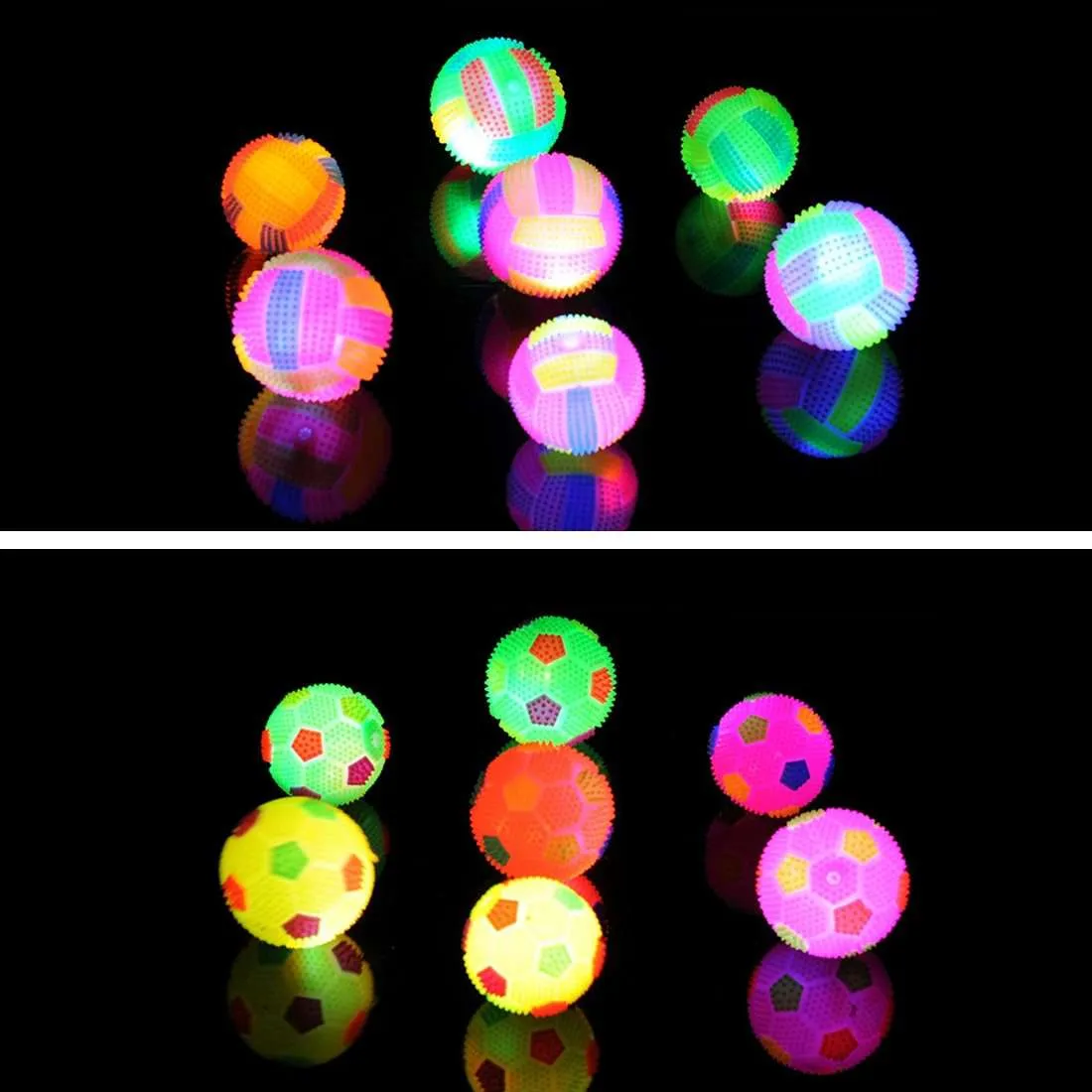 Dog Toy Balls for Pets Color Pet Flashing Ball Glowing Elastic Ball Dog Toy Ball Rubber Acoustic Mimo Bite Toys - small