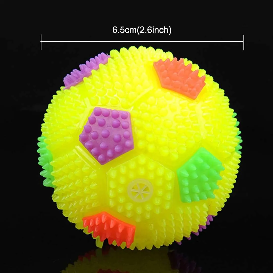 Dog Toy Balls for Pets Color Pet Flashing Ball Glowing Elastic Ball Dog Toy Ball Rubber Acoustic Mimo Bite Toys - small