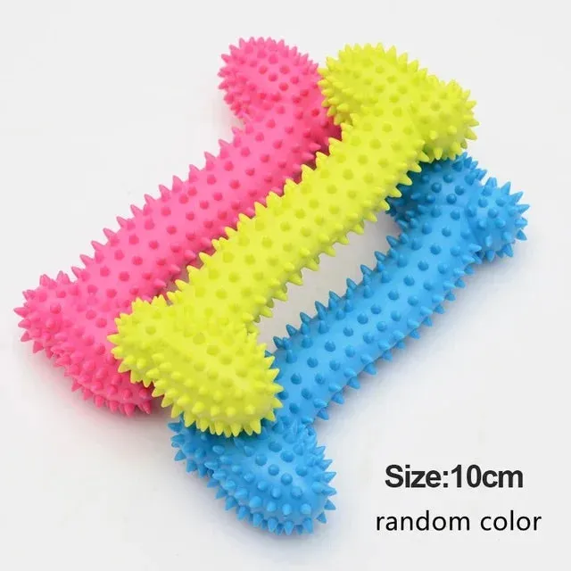 Durable Rubber Chew Toy for Small Dogs - Teeth Cleaning & Training