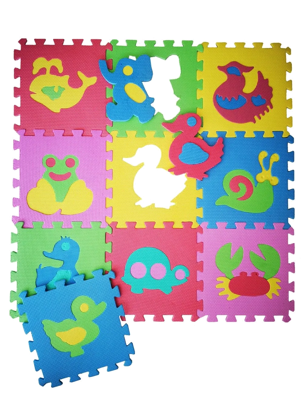 EVA Educational Foam Puzzle Floor Mat for Kids 10 Pieces - 1 x 1 Meter