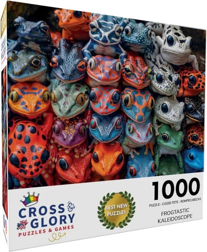 Frogtastic Kaleidoscope - 1000 Piece Jigsaw Puzzle