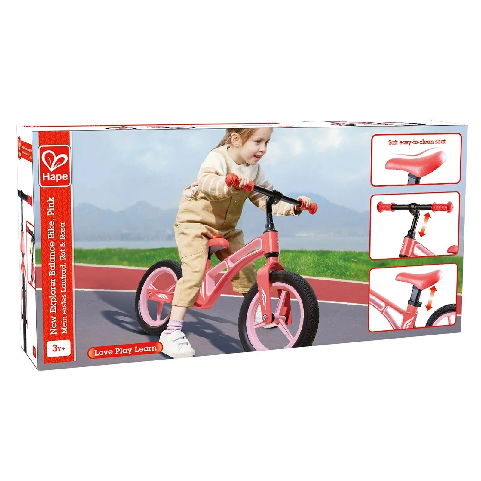 Hape New Explorer Kids Balance Bike, Pink