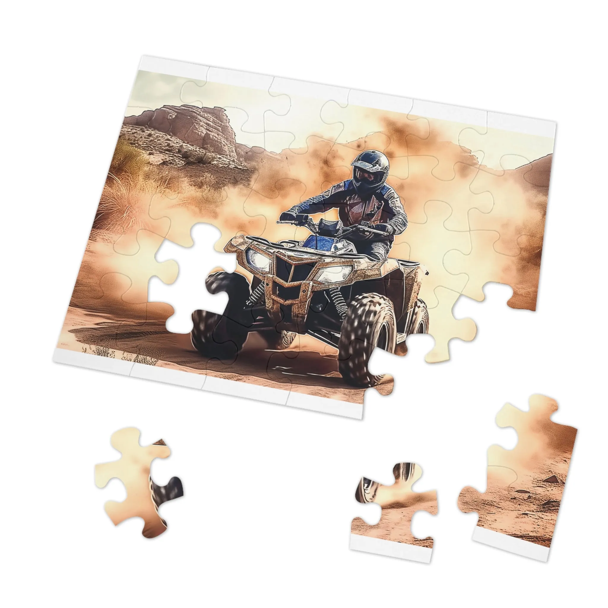 Jigsaw Puzzle, Quad Bike, Personalised/Non-Personalised (30, 110, 252, 500,1000-Piece)