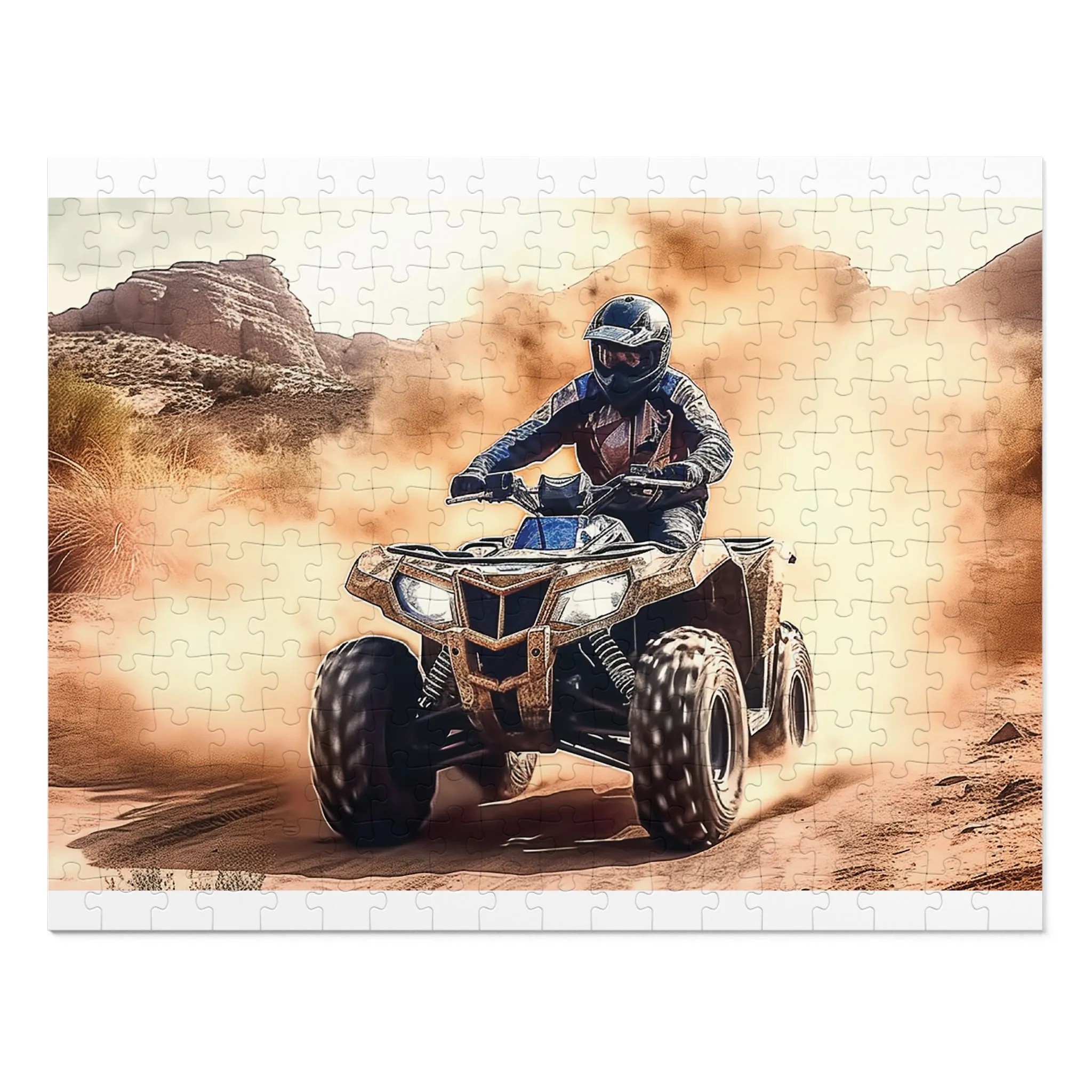 Jigsaw Puzzle, Quad Bike, Personalised/Non-Personalised (30, 110, 252, 500,1000-Piece)