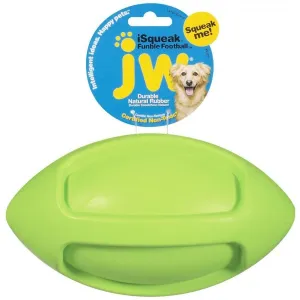 JW Pet Large Funble Football Rubber Dog Toy