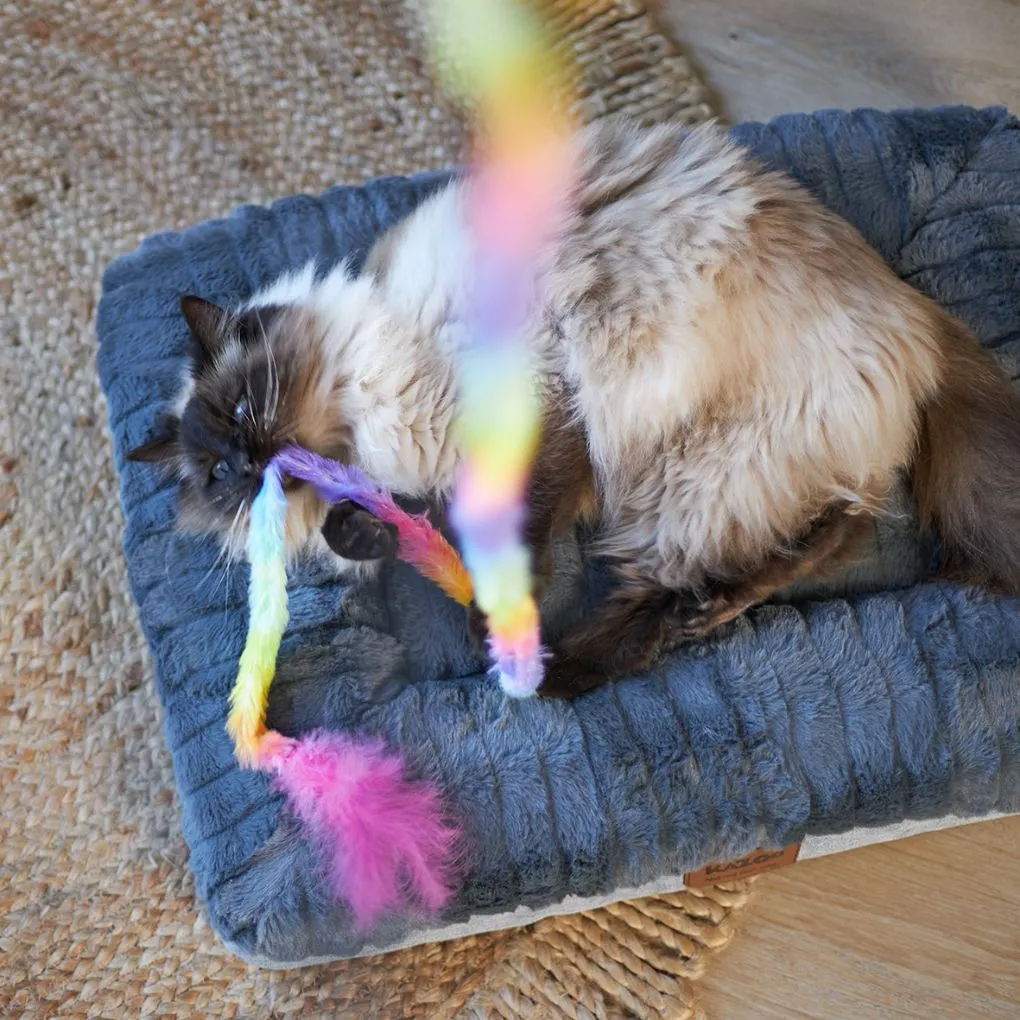 Kazoo Fluffy Rainbow Tail Cat Toy