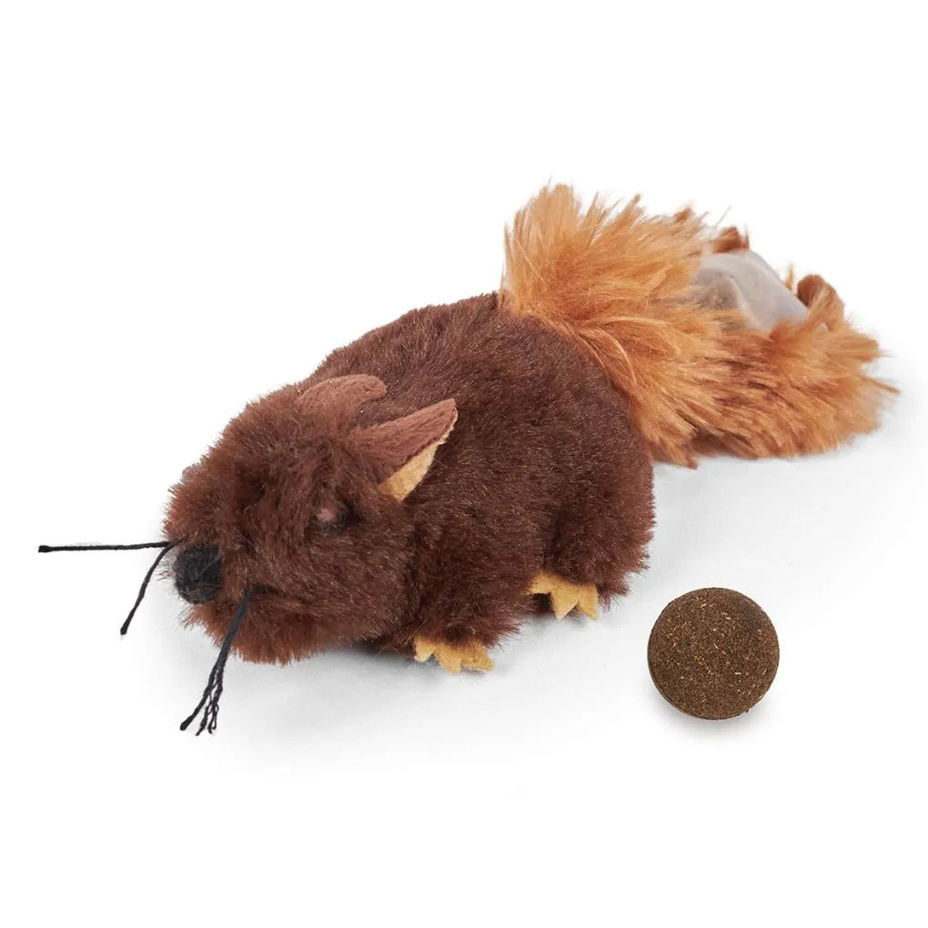 Kazoo Squishy Squirrel Cat Toy