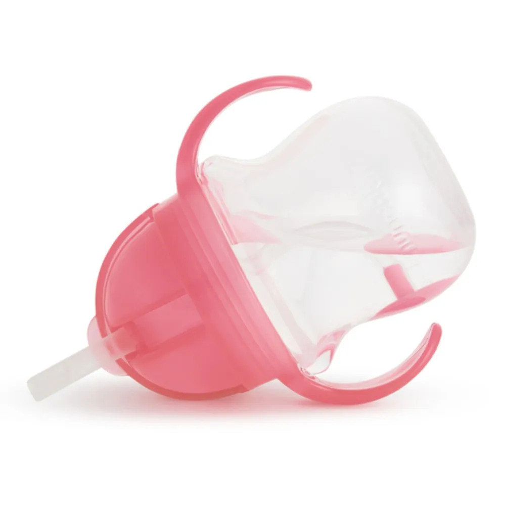 Munchkin Any Angle Click Lock Weighted Straw Trainer Cup - Light Pink (7oz)