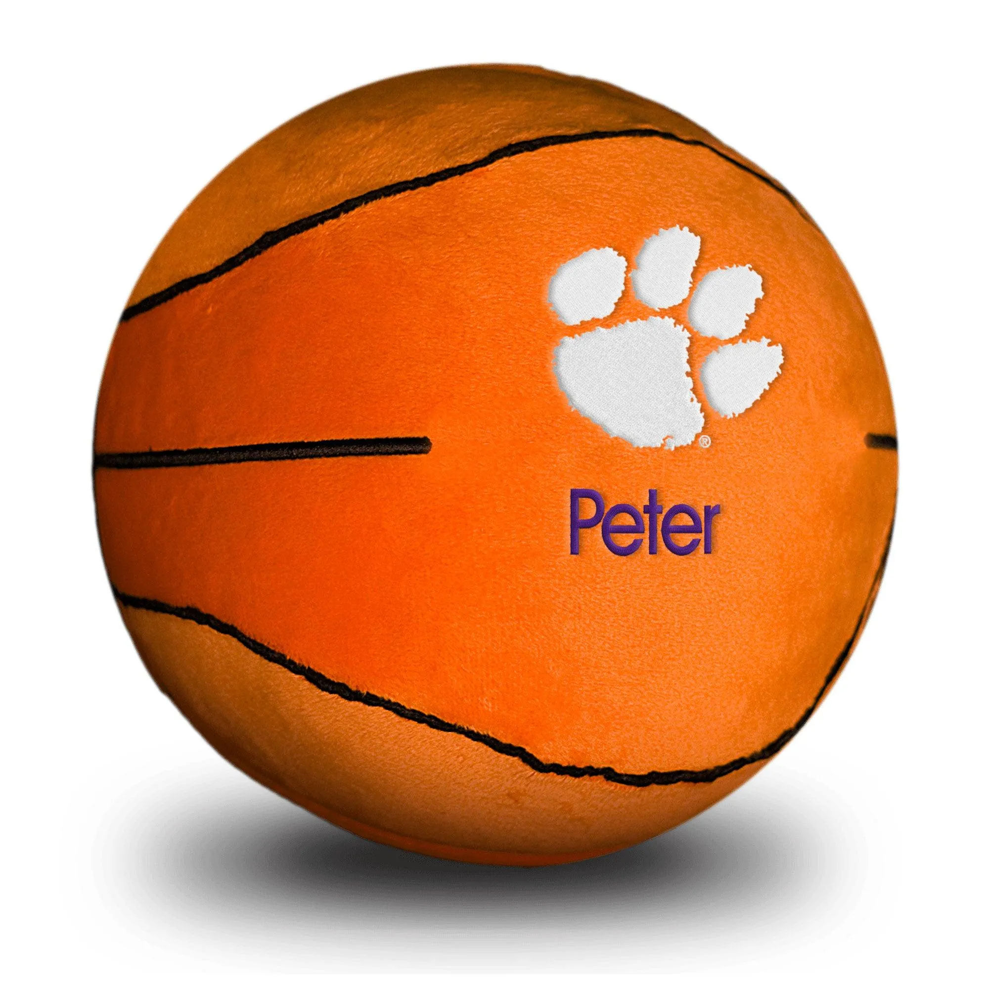 Personalized Clemson Tigers Plush Basketball