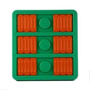 Pet Vogue Slow Feeder Rectangle Shaped Toy for Dogs (Green/Orange)