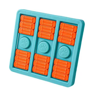 Pet Vogue Slow Feeder Rectangle Shaped Toy for Dogs (Turquoise/Orange)