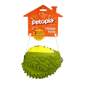 Petopia Tough Durable Durian with Strap Large Rubber Dog Toy Assorted Colours***