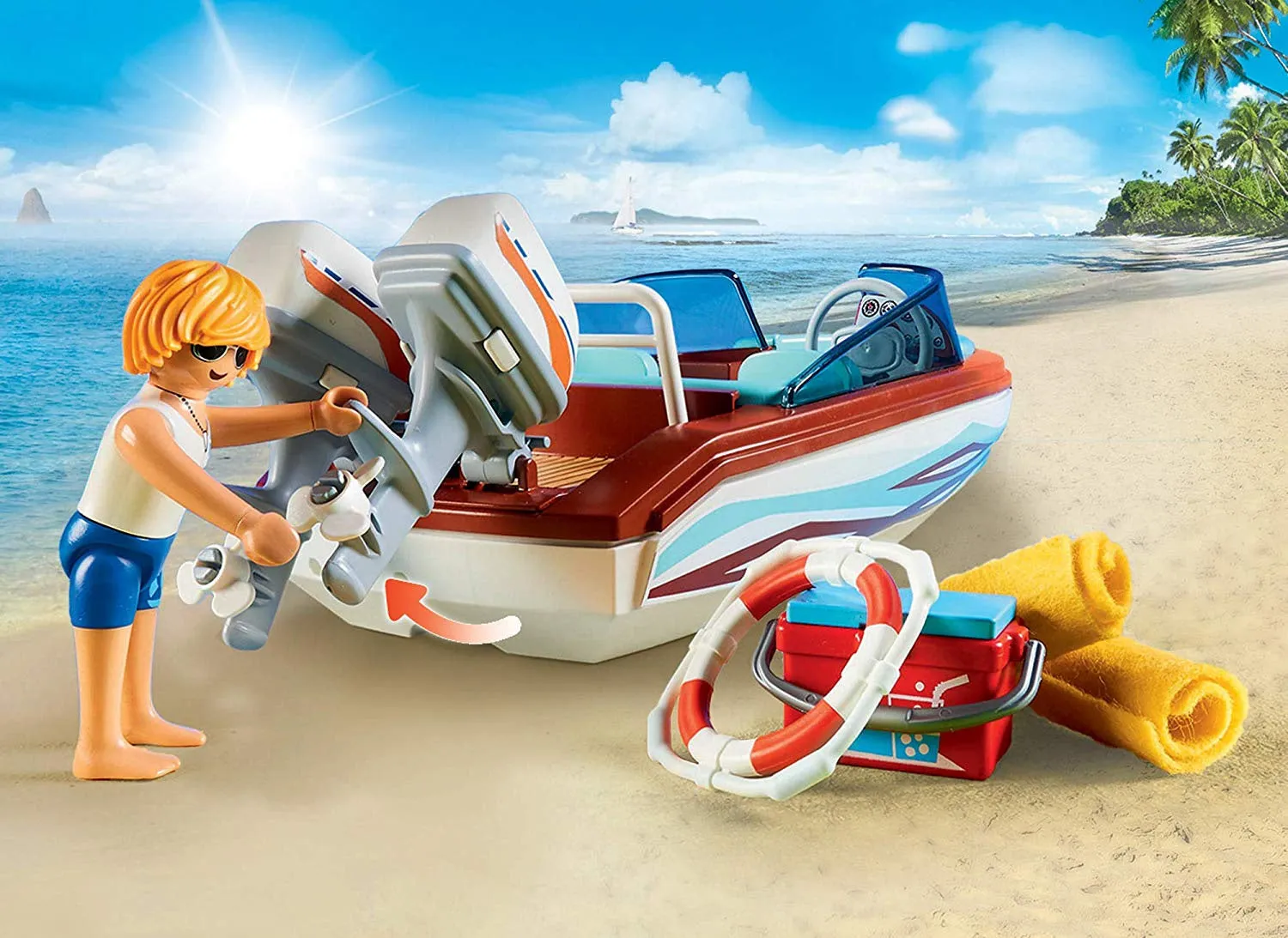 Playmobil Family Fun Speedboat with Underwater Motor