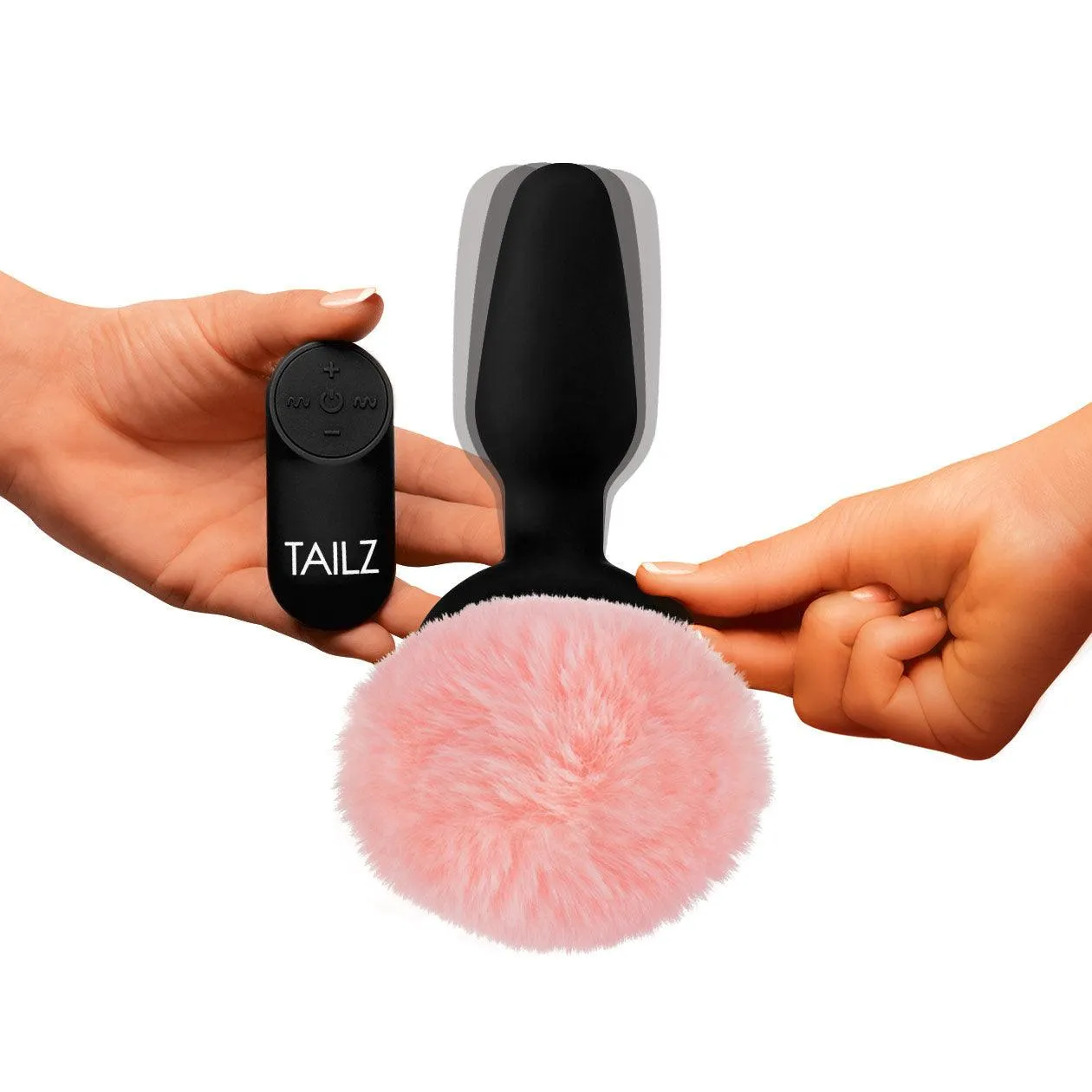 Remote Control Vibrating  Bunny Tail Anal Plug