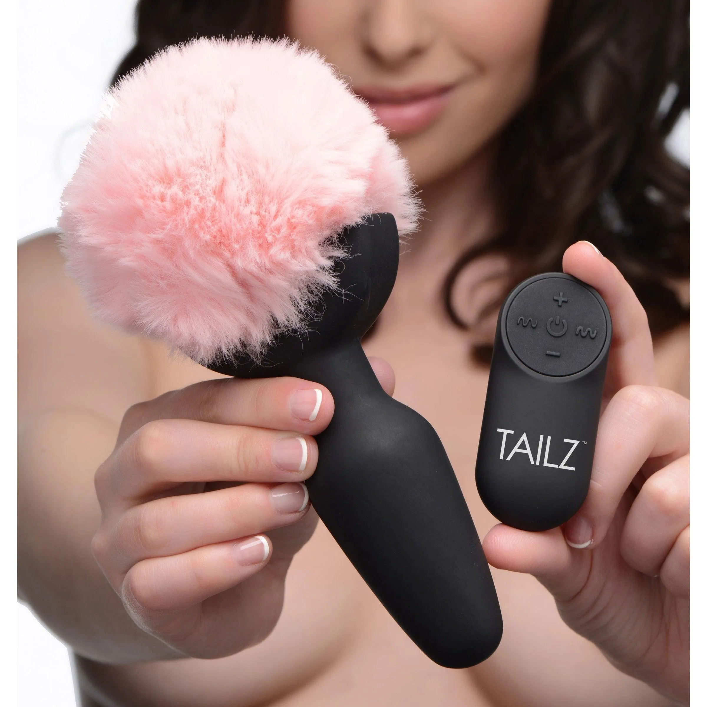 Remote Control Vibrating  Bunny Tail Anal Plug