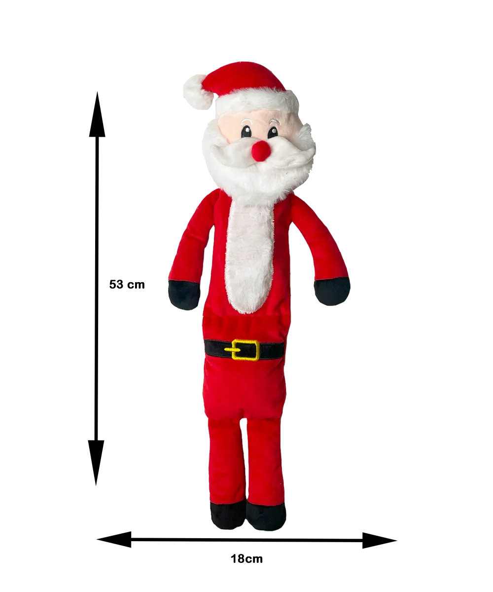 Squeaky Santa | Soft Christmas Dog Toy by Happy Pet