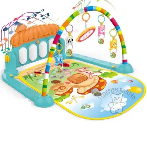 STOFFIER GARTEN Baby Gym Play Mat, Kick and Play Piano Gym, Musical Activity Center for Toddlers,Multicolor,0-12 Month Baby