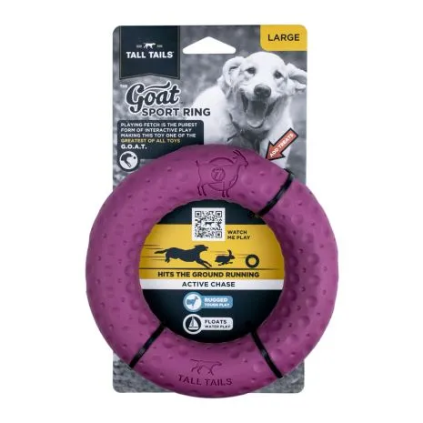 Tall Tails Natural Rubber Goat Sport Ring Dog Toy