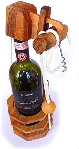 Wine Stopper Lock Puzzle -  Party Puzzle- cant drink it until you crack the lock-party fun