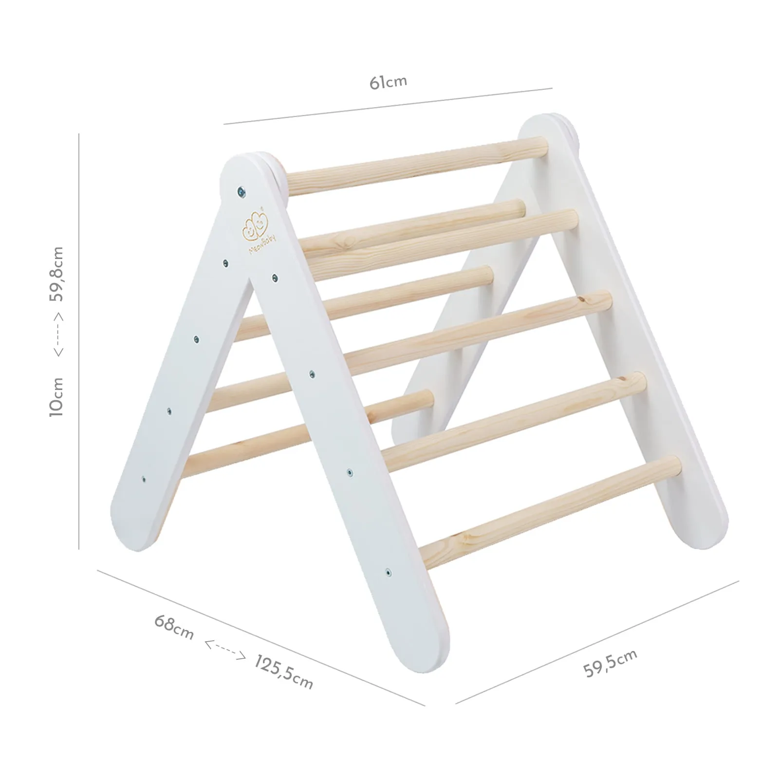 Wooden Ladder, slide Climbing Wall 2in1 Children's Play Set