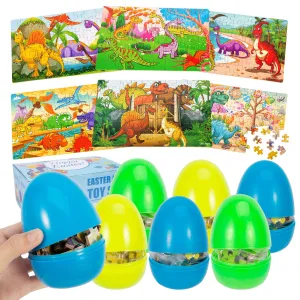 YIWA Wooden Jigsaw Puzzles for Kids Dino Puzzles Dinosaur Toys