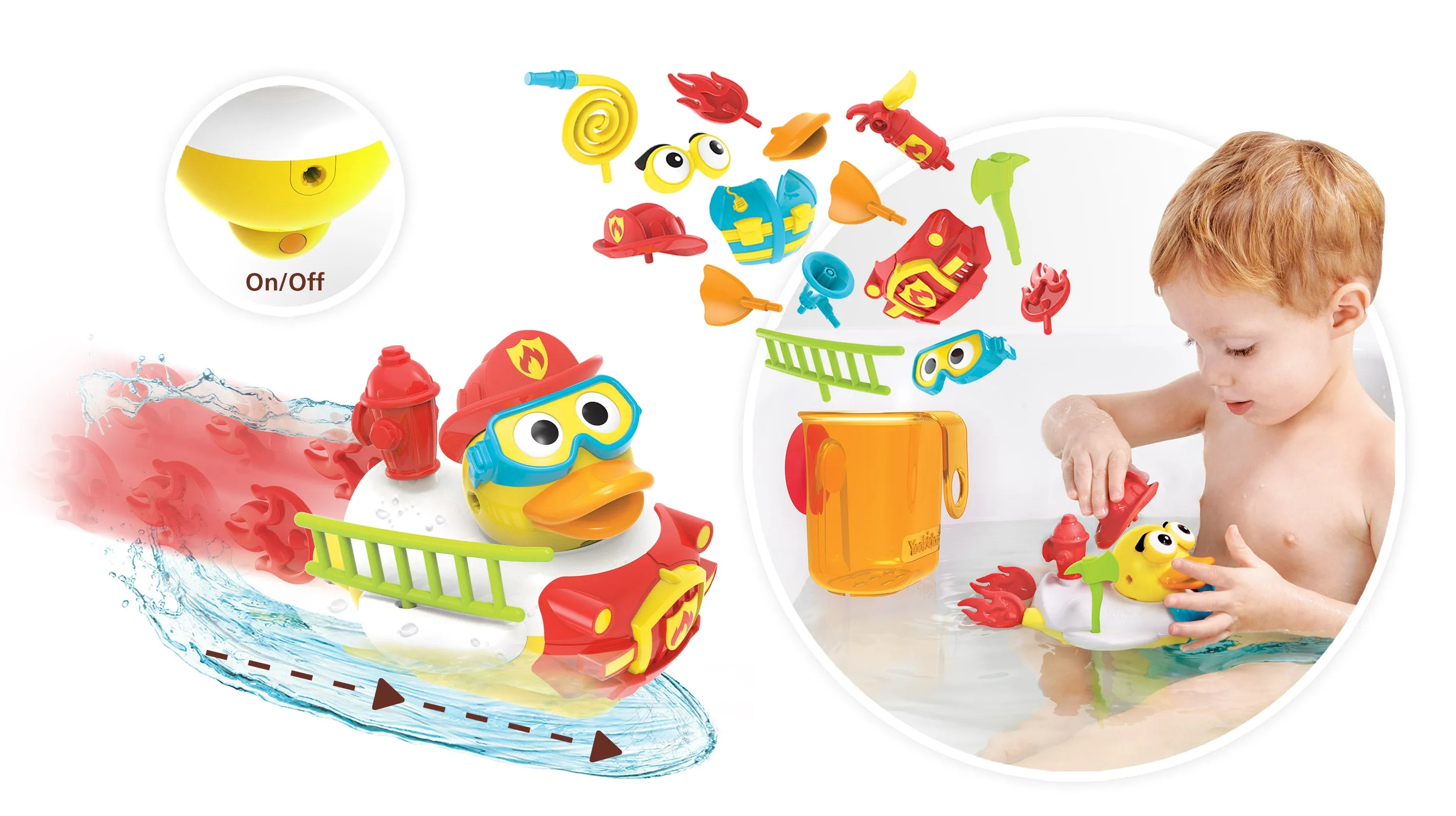 Yookidoo Jet Duck Create a Firefighter - Multicolor