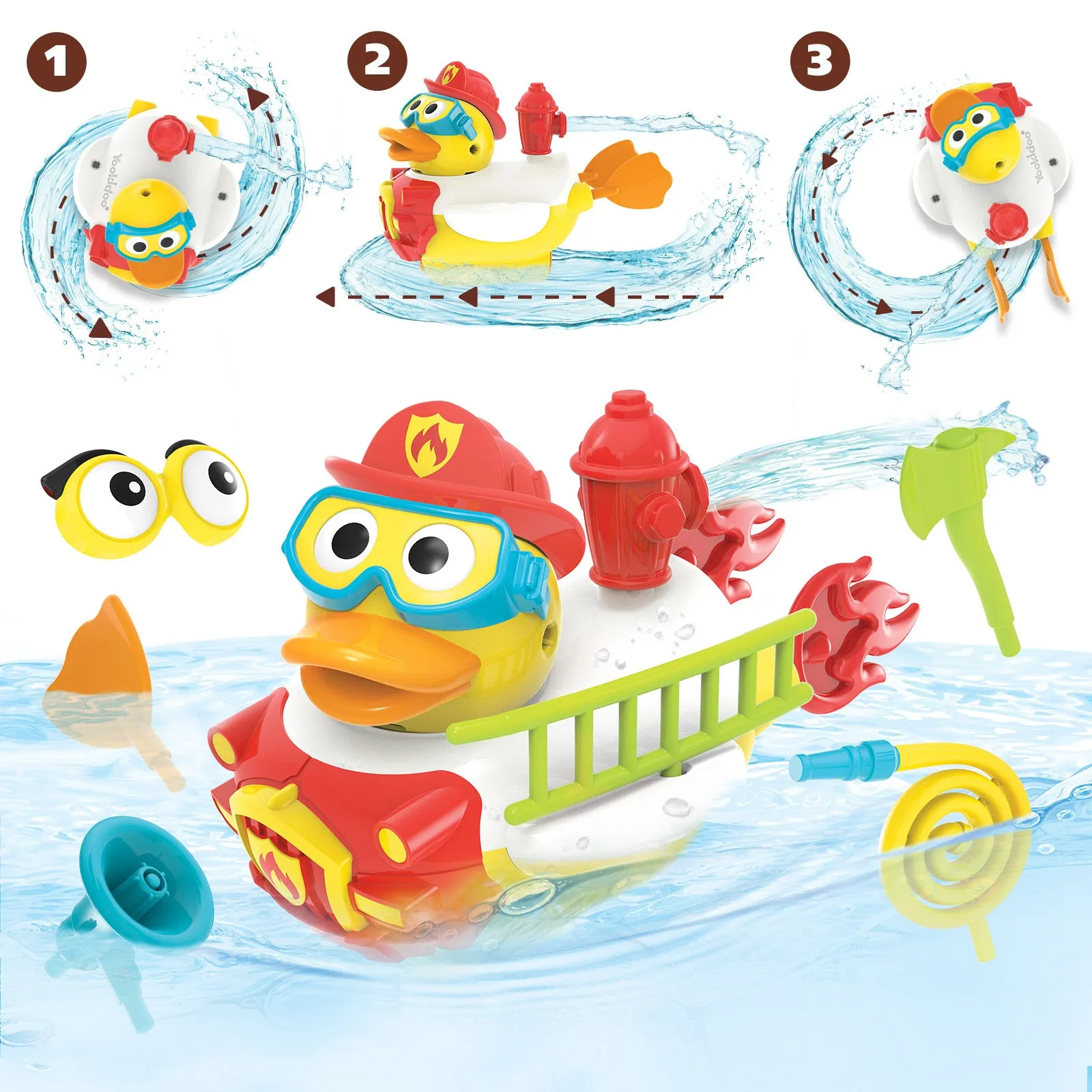 Yookidoo Jet Duck Create a Firefighter - Multicolor