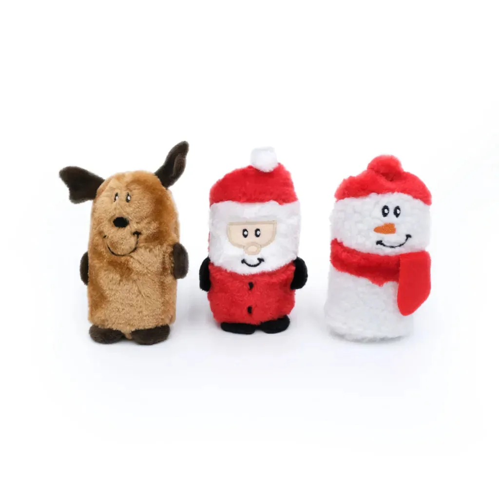 Zippy Paws Holiday Squeaky Bundle - 3 Pack