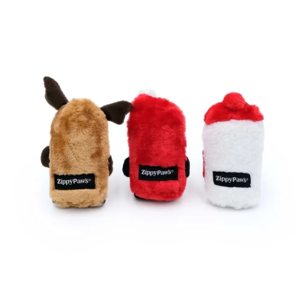 Zippy Paws Holiday Squeaky Bundle - 3 Pack